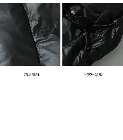 Solid Color with Hoodie Warm Puffer Jackets Padded Cotton Clothes Waterproof Jackets Man Winter Coats Men Hooded Zipper Parkas