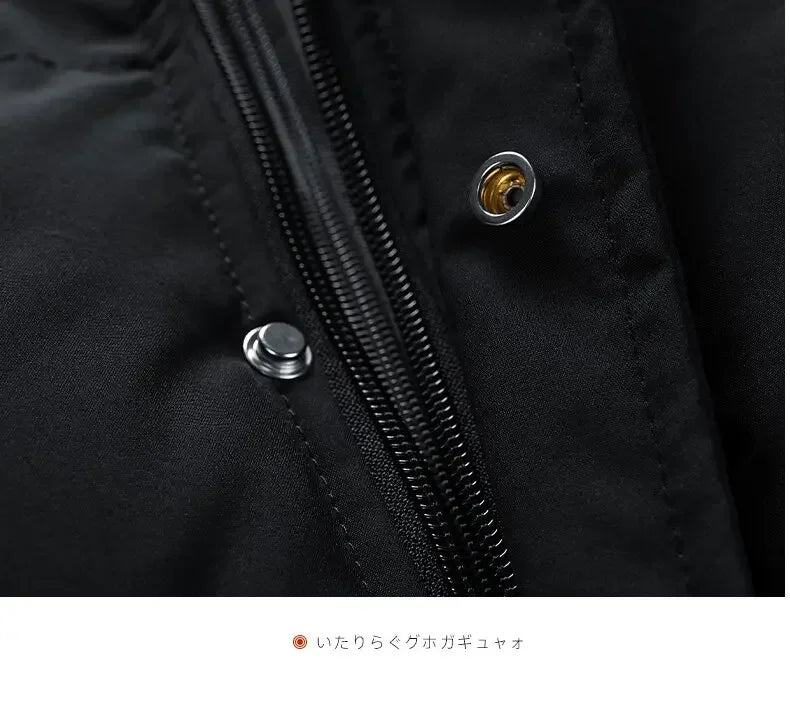 Men Hooded parka Thick Warm Colorful Bubble Coat Winter Jacket Mens Streetwear Hip Hop Parka Korean Black Clothes Puffer Jackets