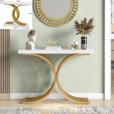 Modern Console Table, Entrance Table, Foyer Table for Entrance, Living Room, Hallway(without light strip)