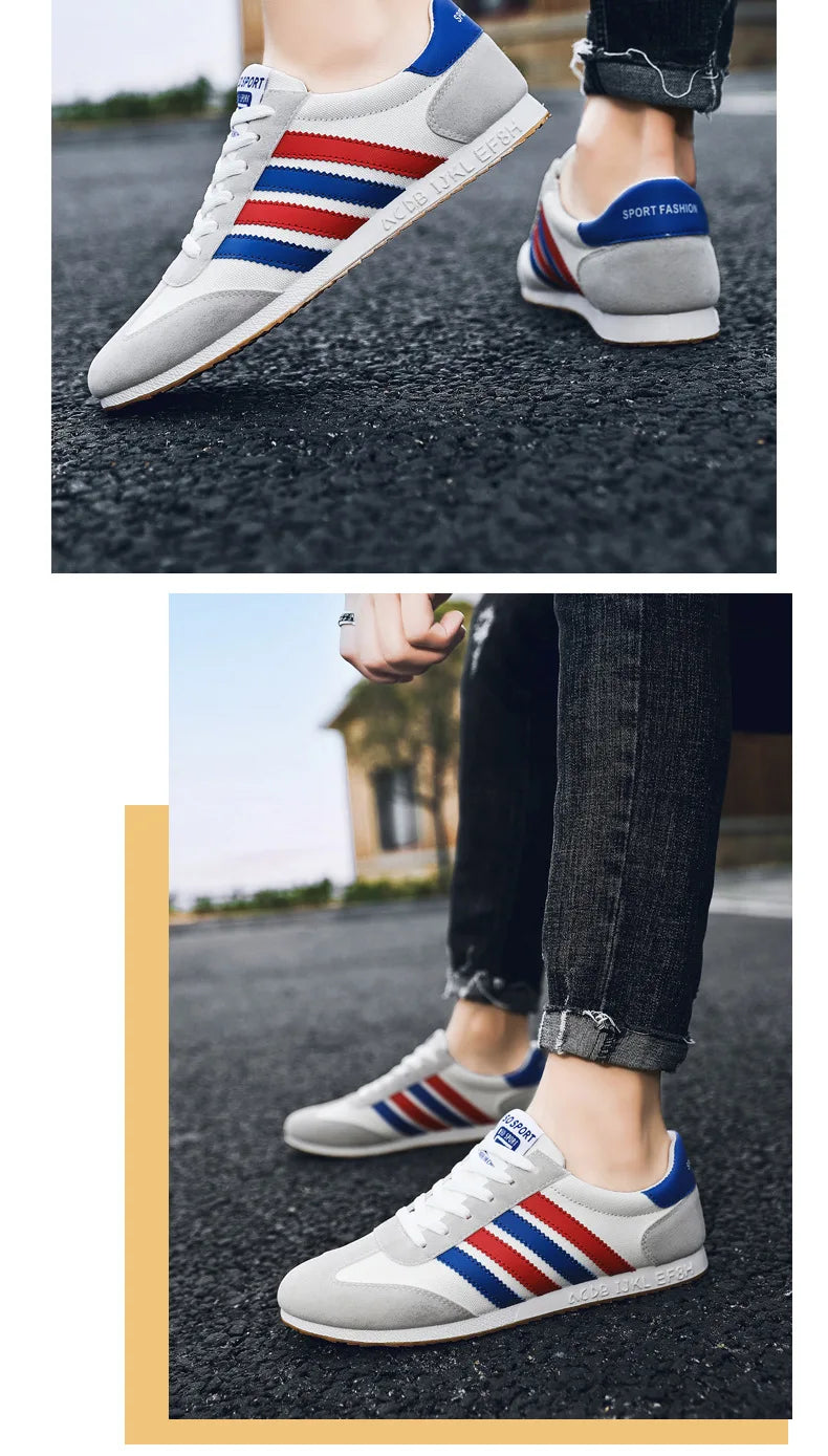 Men Mesh Casual Sports Shoes Spring and Autumn New Fashion Casual Forrest Gump Versatile Lace Up Student Running Shoes