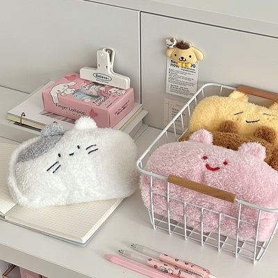 Original Plush Pen Bag Cute Ins Multi Functional Large Capacity Storage Bag Student Stationery Bag Pencil Bag  School