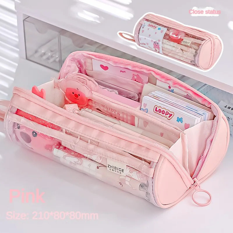 Transparent Pencil Case Creative Simple and Multifunctional Primary and Secondary School Student Stationery Pencil Case