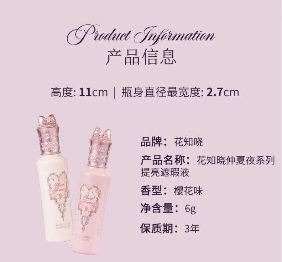 Midsummer Concealer Lightweight Cream With Hyaluronic Acid,Liquid Highlighter For Dark Circles & Redness 0.21 fl.oz