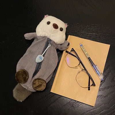 Cartoon Animal Pen Bag Large Capacity Pencil Case Multifunctional Storage Bag Student Gift Stationery Organizer School Supplies