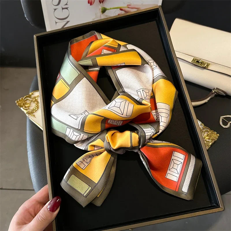 2025 Horse Print Skinny Ribbon Women Scarf Fashoin Hair Hand Wirst Folard Neck Tie Lady Headband Scrunchie Echarpe Silk Scarves