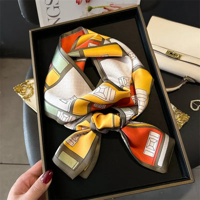 2025 Horse Print Skinny Ribbon Women Scarf Fashoin Hair Hand Wirst Folard Neck Tie Lady Headband Scrunchie Echarpe Silk Scarves