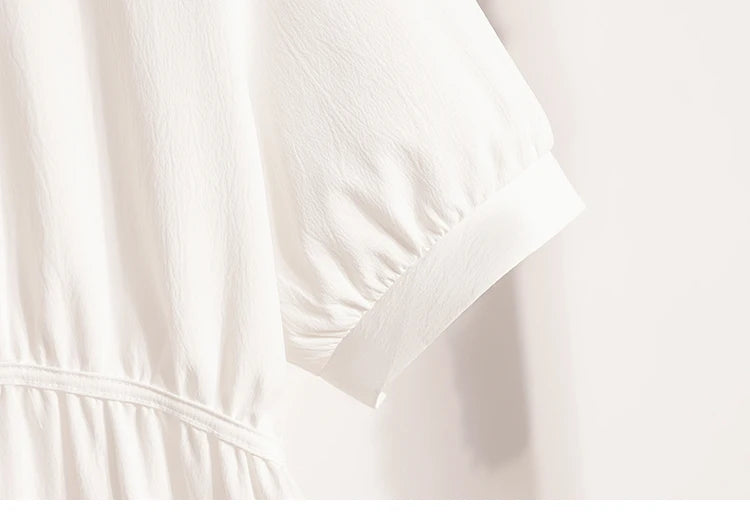 Plus Size Polo Shirt Women Summer 2025 New Korean Style Large Size Loose Chiffon Blouse Women Slim Waist Casual Tops Female