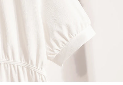 Plus Size Polo Shirt Women Summer 2025 New Korean Style Large Size Loose Chiffon Blouse Women Slim Waist Casual Tops Female