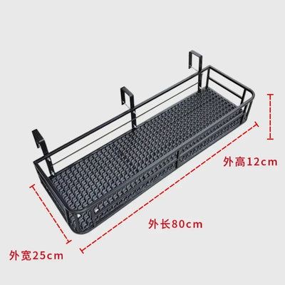 Elegant European-Style Flower Stand Expansive Iron Art Balcony Rail Organizer Decorative Hanging Pot Holder Urban Green Space