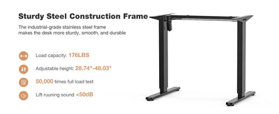 JHK Electric Desk Height Adjustable 63x24 Inch Stand Up Sit Stand Computer Workstation Ergonomic Work Table For Home Office