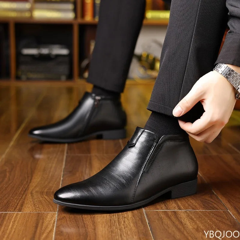 New spring Men Elegant minimalist comfortable Dress Shoes Men Formal Retro Fashionable versatile Pointed Toe Business Shoes