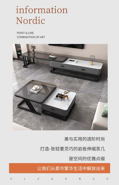 Nordic Aesthetic Coffee Table Living Room Light Luxury Designer Clear Unique Side Table Modern Simple Mesas Bajas Furniture