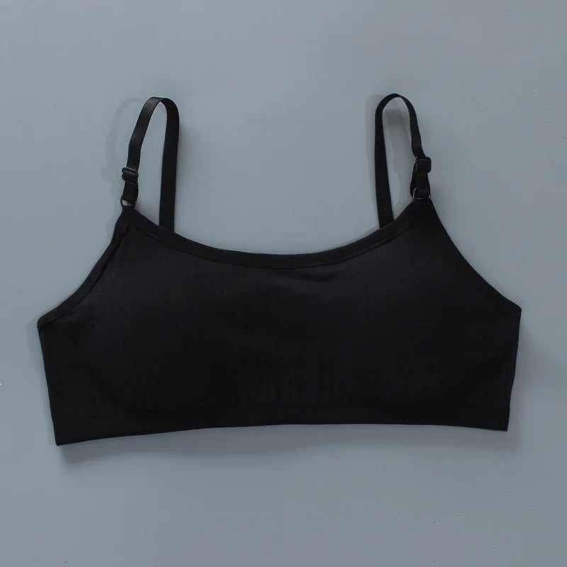 4pcs/Lot Teenage Girls Training Bras Seamless Middle High School Students Vest Bra Kids Children Back Buckle Bra Teens Underwear