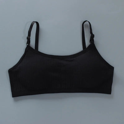 4pcs/Lot Teenage Girls Training Bras Seamless Middle High School Students Vest Bra Kids Children Back Buckle Bra Teens Underwear