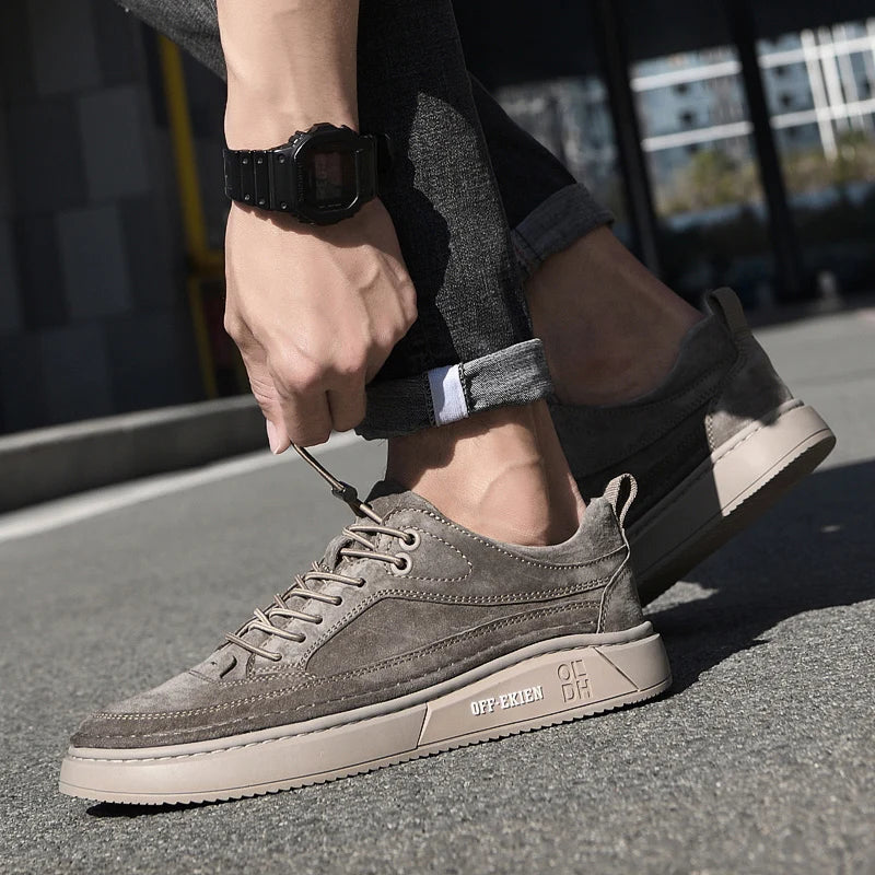 Italian Genuine Leather Casual Shoes White Oxford shoes Mens Sneakers Outdoor Walking Shoes Men's Business casual leather shoes