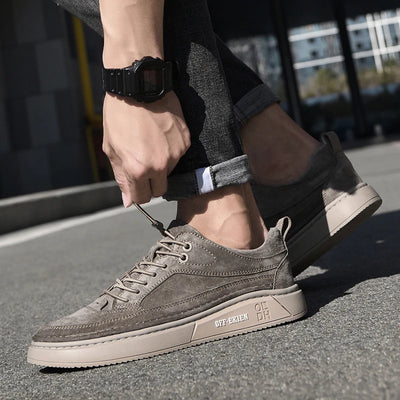 Italian Genuine Leather Casual Shoes White Oxford shoes Mens Sneakers Outdoor Walking Shoes Men's Business casual leather shoes