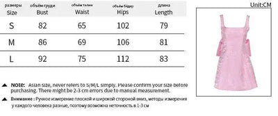 Townlike Jacquard Waist Wrap A-line Dress Women Spaghetti Strap 2025 Spring Summer Dress Bow Nightclub Sexy Party Dresses