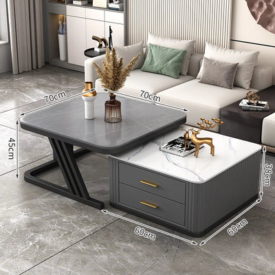Nordic Aesthetic Coffee Table Living Room Light Luxury Designer Clear Unique Side Table Modern Simple Mesas Bajas Furniture