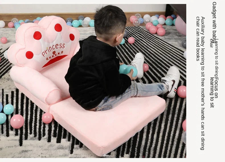 Children Sofa Cute Cartoon Lazy Folding Small Sofa Bed Girl Princess Baby Toddler Dual-purpose Small Child Seat