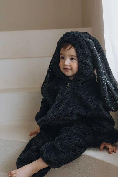 Winter Winter  Baby Romper Boys Girls Zipper Newborn Jumpsuit Cute Hooded Rabbit Pajamas Baby Girl Clothes 1-2 Years
