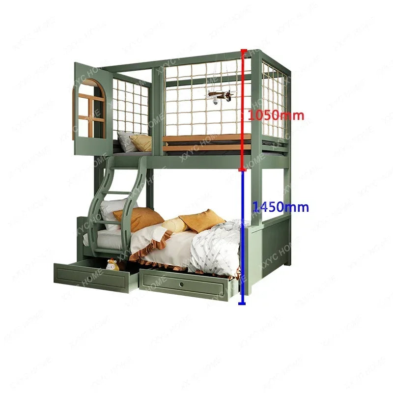 Double Storage Space Children Beds Loft Foldable Bunk Slide Children Beds Design Mueble Infantil Bedroom Furniture