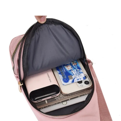 Women Chest Bag Simple Ladies Crossbody Bag Small Sling Backpack Fashion Large Capacity Waterproof Sling Bag with Headphone Jack