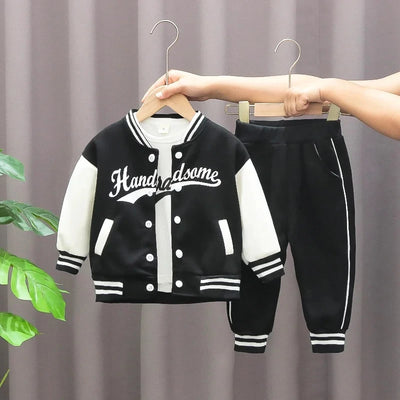 Baby Baseball Clothing Suit Boys Girls Casual Sports Sets 3 Pcs Coat Pants tripartite Spring Autumn Thin Baby Tracksuit Outfits