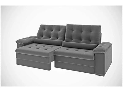 Sofa 3 Places Retractable Reclining Suede Thormatta Colombia SMP