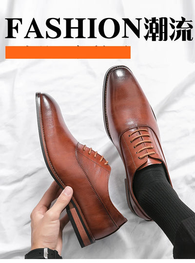 Fashion Business Dress Men Shoes 2020 New Classic Leather Men's Formal Shoes Comfortable Slip On Dress Shoes Men Oxfords Size 46
