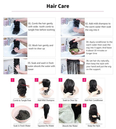 200% Hair Wigs Human Hair Deep Wave 13x4 Lace Frontal Wig Water Wave 4x4 Lace Closure Pre Plucked 13X6 HD Lace Frontal Wig