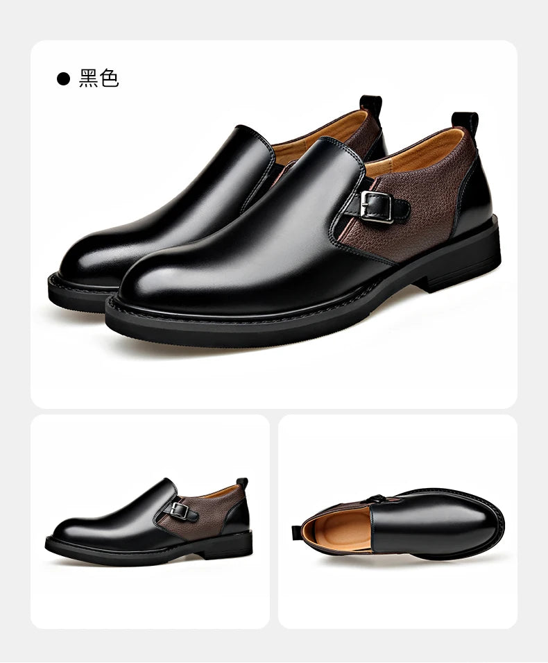Men's Business Dress Leather Shoes Men's Soft-soled Leather One-pedal 2025 New High-end Casual Shoes Dress for Men Sneakers
