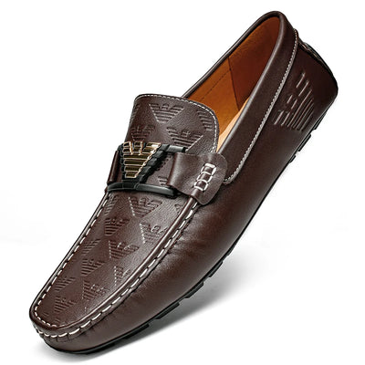 High-end Top-grain Cowhide Korean-style Bean Shoes, Men's Genuine Leather Breathable Business Casual Leather Shoes, Men's Shoes