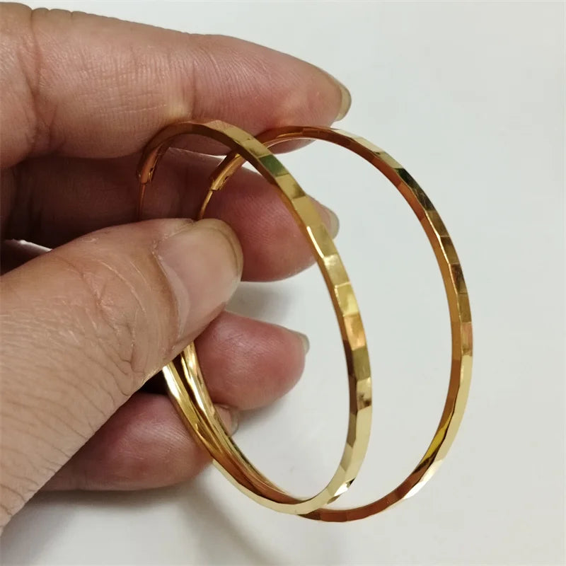 Somilia - 100% 925 Sterling Silver Women's Big Hoop Earrings New Collection Jewelry Fashion Women 18K Gold Plated серьги кольца