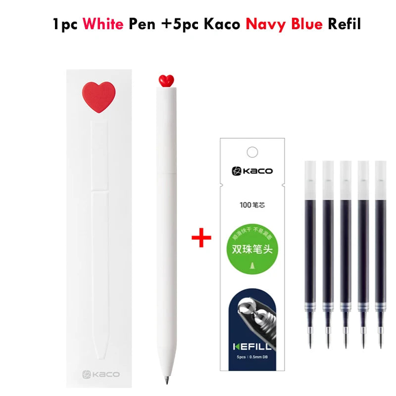 KACO Kawaii Rotate Gel Pens Stationery Caneta 문구용품 0.5MM Black Ink канцелярия Fluent Writing High Capacity for School Office ﻿