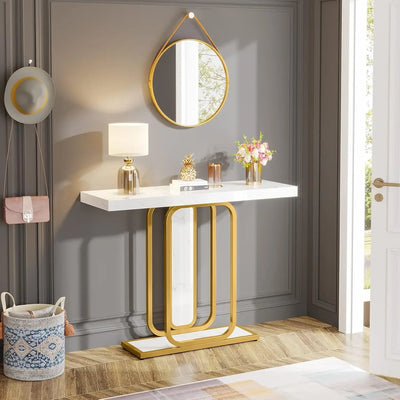 Modern Console Table, Entrance Table, Foyer Table for Entrance, Living Room, Hallway(without light strip)