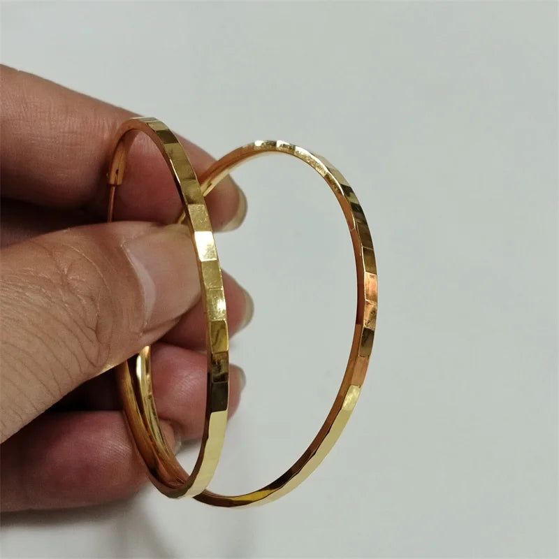Somilia - 100% 925 Sterling Silver Women's Big Hoop Earrings New Collection Jewelry Fashion Women 18K Gold Plated серьги кольца