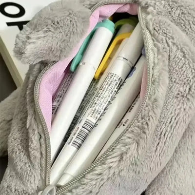 Cartoon Animal Pen Bag Large Capacity Pencil Case Multifunctional Storage Bag Student Gift Stationery Organizer School Supplies