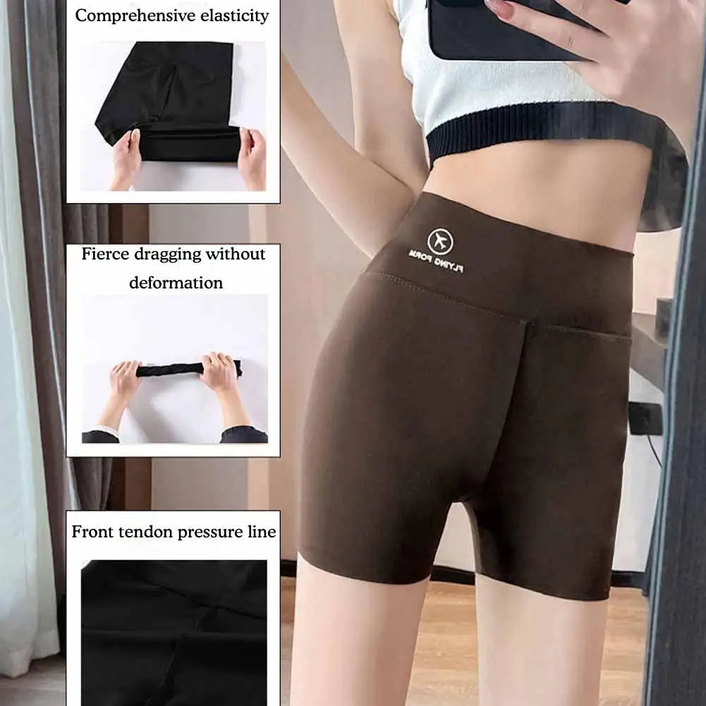 Yoga Shorts Women Fitness Shorts Ice Silk Breathable Running Cycling Shorts Leggings High Waist Hip Lifting Pants Gym Shorts