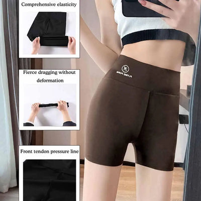 Yoga Shorts Women Fitness Shorts Ice Silk Breathable Running Cycling Shorts Leggings High Waist Hip Lifting Pants Gym Shorts