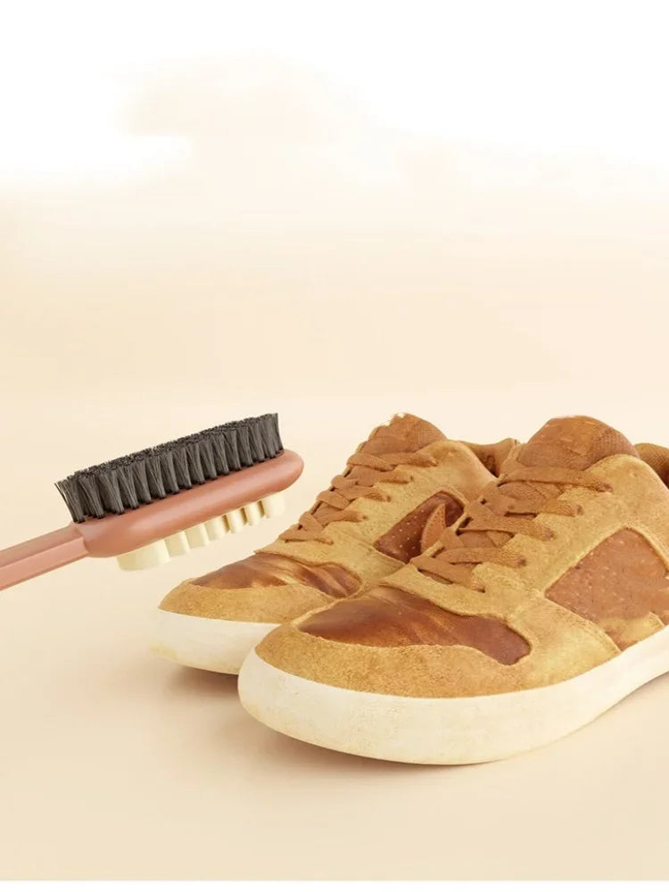 Double-Sided Shoes Cleaning Brush for Suede Nubuck Boots Bags Stain Dust Brush Leather Clothing Care Cleaner White Rubber Eraser