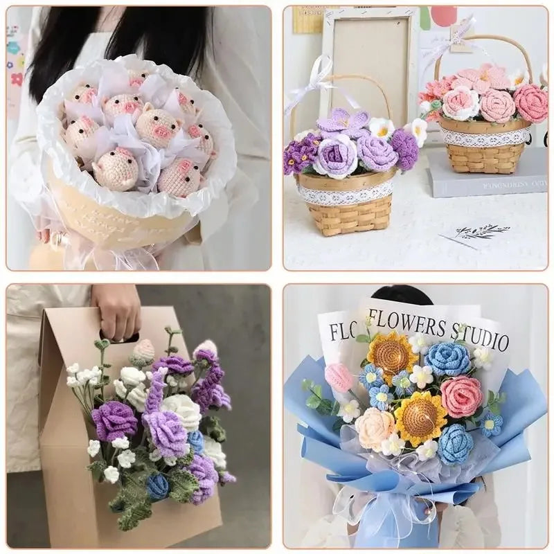 Soft Milk Cotton Knitting Yarn Set Multi Color Handmade Knitting Cotton Yarn For DIY Crochet Scarf Sweater Hat Doll Craft