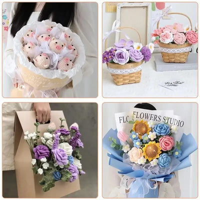 Soft Milk Cotton Knitting Yarn Set Multi Color Handmade Knitting Cotton Yarn For DIY Crochet Scarf Sweater Hat Doll Craft