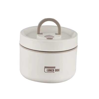 Portable Thermos 304 stainless steel insulated lunch box leakproof sealed bucket student lunch box multi-layer Round bento box