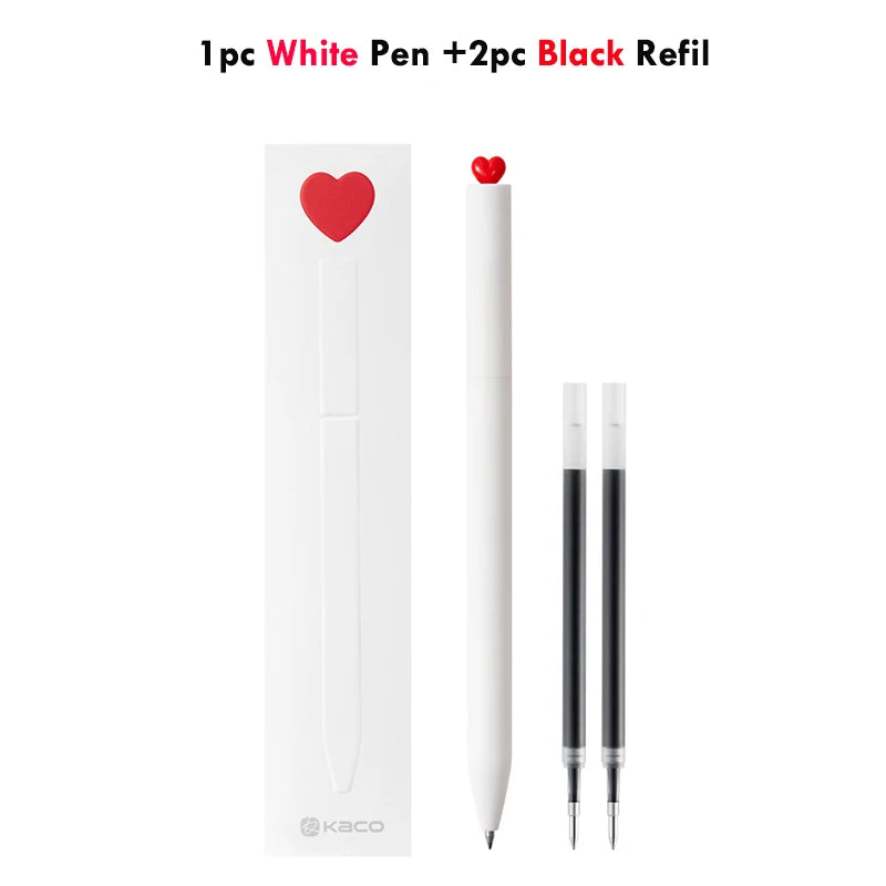 KACO Kawaii Rotate Gel Pens Stationery Caneta 문구용품 0.5MM Black Ink канцелярия Fluent Writing High Capacity for School Office ﻿