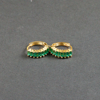 Fashion Multicolor Zircon Crystal Small Hoop Earrings Women Stainless Steel Flower Square Cartilage Earring Piercing Jewelry