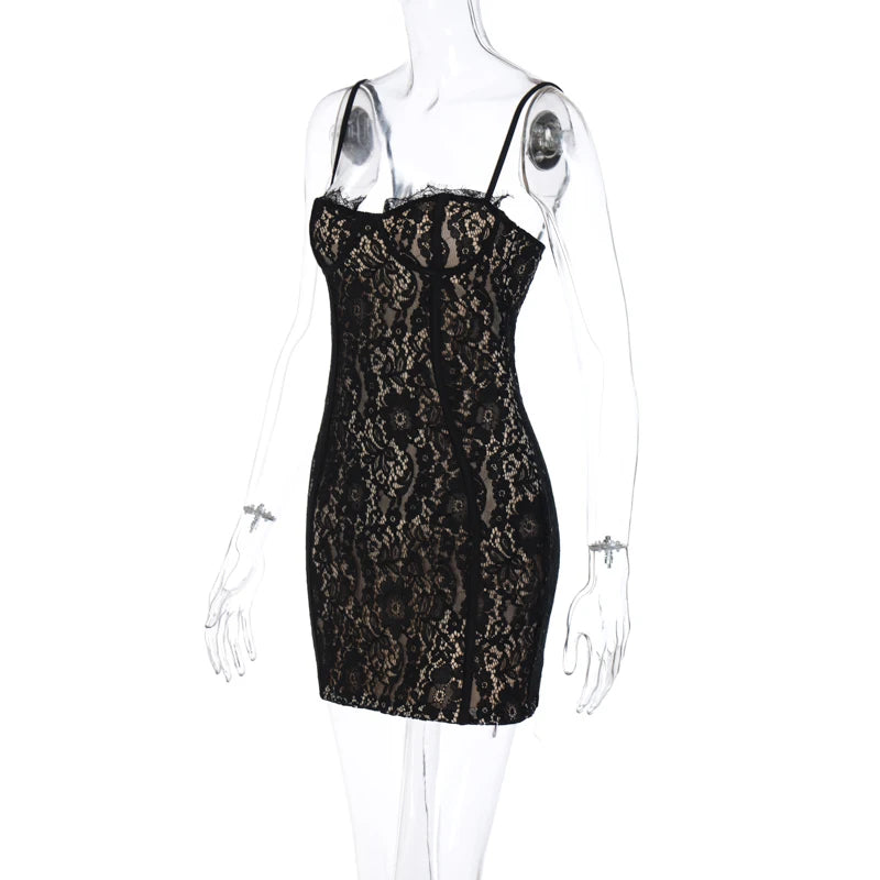 Hugcitar Black Sleeveless Slip Floral Print Sexy Bodycon Slim Mini Prom Dress Summer Women Fashion Y2K Clothes Party Nightclub