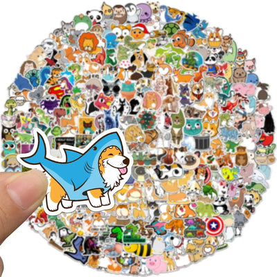 100/300PCS Mix Cute Cartoon Animals Graffiti Stickers DIY Phone Guitar Laptop Notebook Suitcase Cup Waterproof Sticker Kids Toy