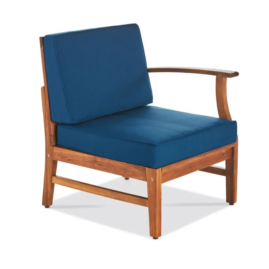 PERLA 3 SEATER SOFA AND TABLE SET BLUE
