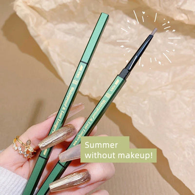 2 In1 Fine Triangle Eyebrow Pencil Eyebrow Brush Long Lasting Waterproof Sweatproof Ultra Precise Brow Definer Eye Brow Makeup