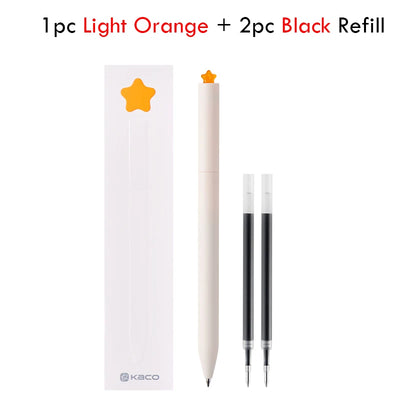 KACO Kawaii Rotate Gel Pens Stationery Caneta 문구용품 0.5MM Black Ink канцелярия Fluent Writing High Capacity for School Office ﻿